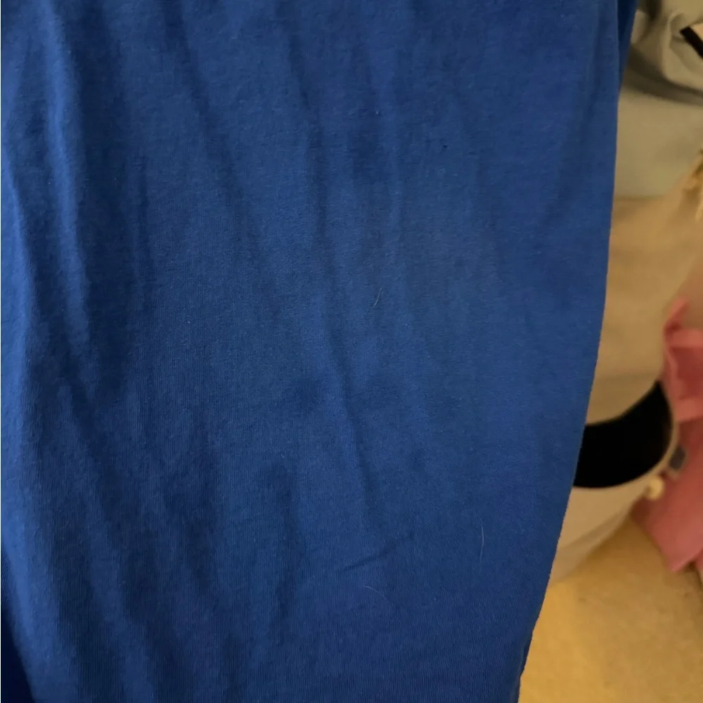 Blue Graphic T-Shirt with Floral Design (45) - Picture 3 of 4